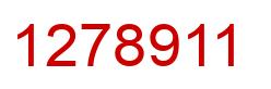 Number 1278911 red image