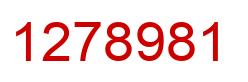 Number 1278981 red image