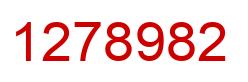 Number 1278982 red image