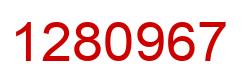 Number 1280967 red image
