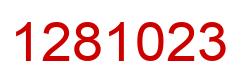 Number 1281023 red image