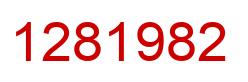 Number 1281982 red image