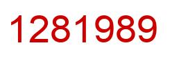 Number 1281989 red image
