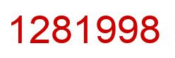 Número 1281998 imagen rojo