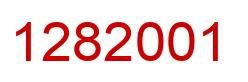Number 1282001 red image