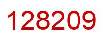 Number 128209 red image