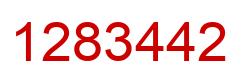 Number 1283442 red image