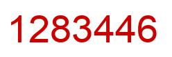 Number 1283446 red image