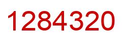 Number 1284320 red image