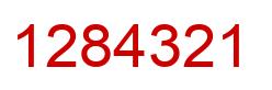Number 1284321 red image