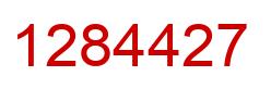 Number 1284427 red image