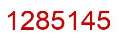 Number 1285145 red image