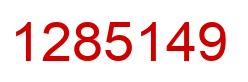 Number 1285149 red image