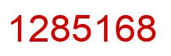 Number 1285168 red image