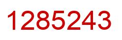 Number 1285243 red image