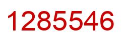 Number 1285546 red image