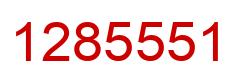 Number 1285551 red image