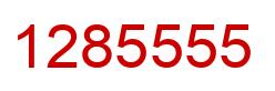 Number 1285555 red image
