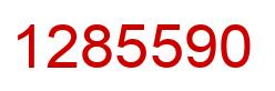 Number 1285590 red image
