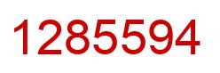 Number 1285594 red image
