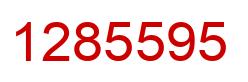 Number 1285595 red image