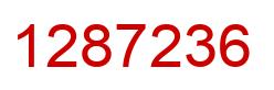 Number 1287236 red image