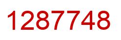 Number 1287748 red image