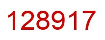 Number 128917 red image