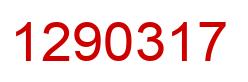 Number 1290317 red image