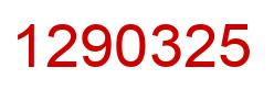 Number 1290325 red image