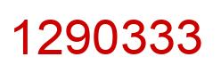 Number 1290333 red image