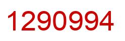 Number 1290994 red image