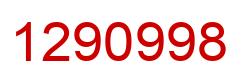 Number 1290998 red image