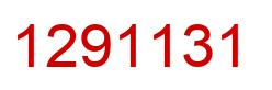 Number 1291131 red image