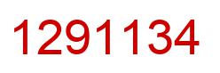 Number 1291134 red image
