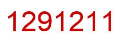 Number 1291211 red image