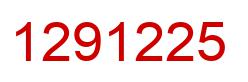 Number 1291225 red image