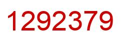 Number 1292379 red image