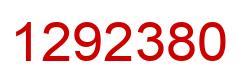 Number 1292380 red image