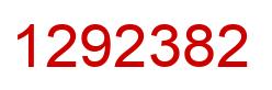 Number 1292382 red image