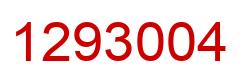 Number 1293004 red image