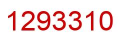 Number 1293310 red image