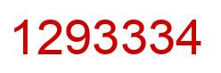 Number 1293334 red image