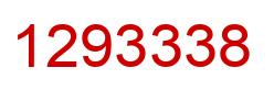 Number 1293338 red image