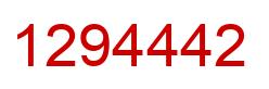 Number 1294442 red image