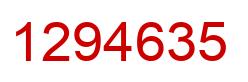 Number 1294635 red image