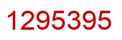 Number 1295395 red image