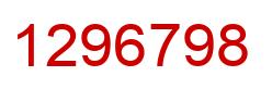 Number 1296798 red image