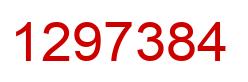 Number 1297384 red image