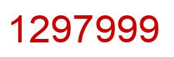 Number 1297999 red image